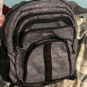 Adidas Heathered Black and Gray Backpack